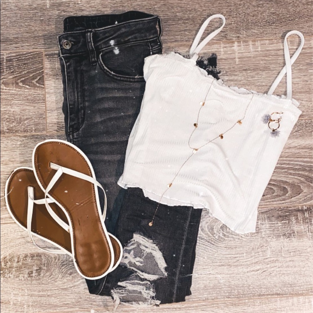 White tank top!!